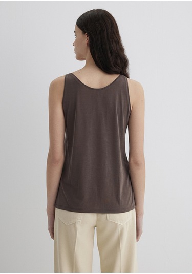 Mavi - Soft-premium Kahverengi Tencel Modal Karışımlı Atlet 1613216-87537