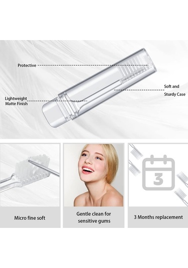 Sones Seyahat İş Taşınabilir Otel Şeffaf Saklama Diş Fırçası İçin Katlanabilir Diş Fırçası Seti, Paketleme: Opp Torba