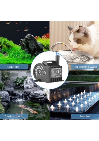 Tenfowee "qr75l 5v Usb Mini Su Pompası - 600l/h Akış, 2.2m Yükseklik, 8 Kademeli Hız, Akvaryum & Çeşme İçin Sessiz Çalışma"