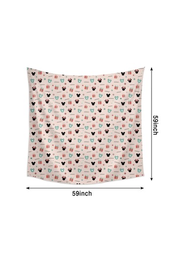 Noel Desenli 59x59 İnç Kare Duvar Halısı, Oturma Odası, Yatak Odası Ve Genç Odası İçin-a140