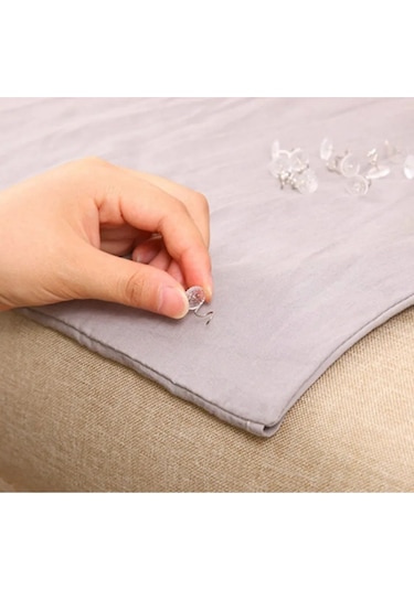 40 Adet-çarşaf Büküm Pimleri Kaymaz Şeffaf Kumaş Kanepe Sabitleyici Kutusu Çok Fo Elbise Mandalları Bağlantı Ev Gereçleri 47119493