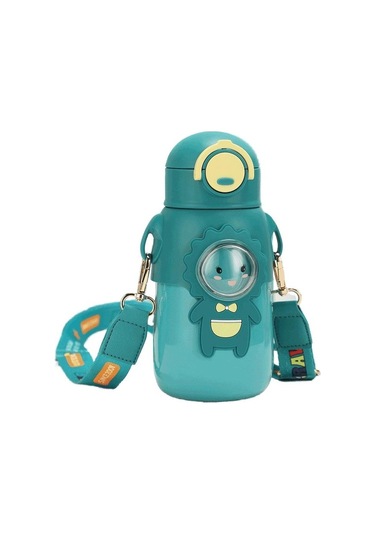 Dinosaurs Order 316 Paslanmaz Çelik Termos Bardak Çocuklar Soğuk Termos Bardak Taşınabilir Su Bardağı Çocuklar Su Bardağı-441 Altın