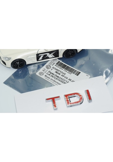 Dk Tuning Tdi 3 Kırmızı Bagaj Krom Abs Yazı Logo Skoda İle Uyumlu