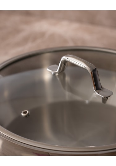 Madame Coco Vera Kısa Tencere - Çelik - 28 Cm Çok Renkli