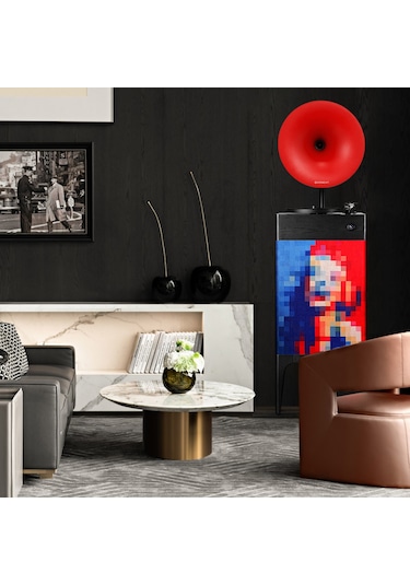 Fennessy İ5 Bluetooth Hoparlörlü 110w Hi-fi Retro Pikap Plakçalar Turntable, Marilyn Monroe