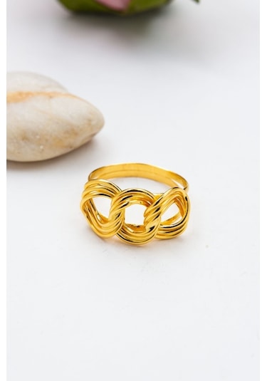 Latif Kuyumculuk 22 Ayar Altın Üçlü Samanyolu Kadın Yüzük Lkyzk1545