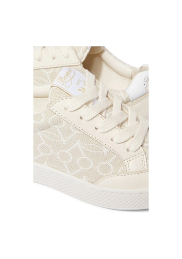 Bonpoint Cameron Deri Detaylı Çocuk Ve Bebek Canvas Sneakers Bej