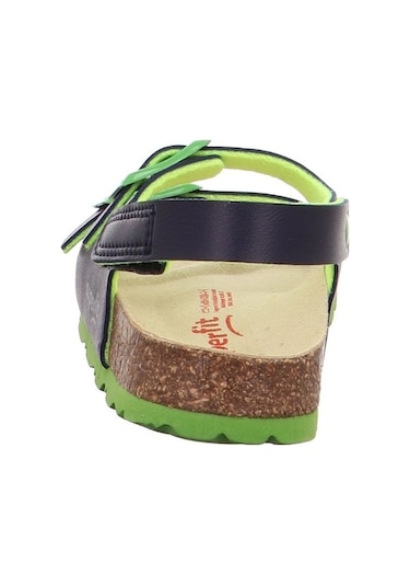 Superfit 0-600124 Erkek Çocuk Lacivert/Yeşil Mantar Sandalet Lacivert