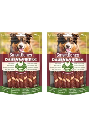 Smartbones Tavuk Sargılı Stick Mini Köpek Ödülü 9 Lu 112 Gr. X 2 Adet
