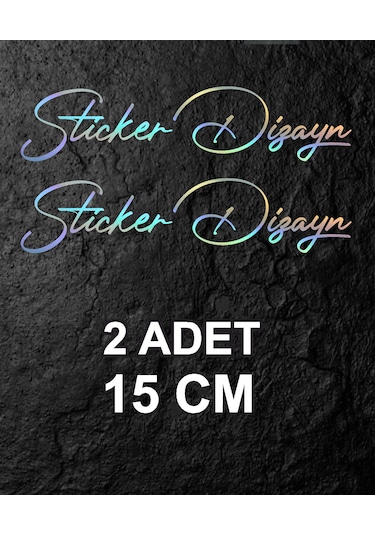 Kişiye Özel Yazı Sticker, Ad Soyad Sticker, İsim Soyisim Sticker, Araba Oto Motosiklet Sticker 02513 15 Cm