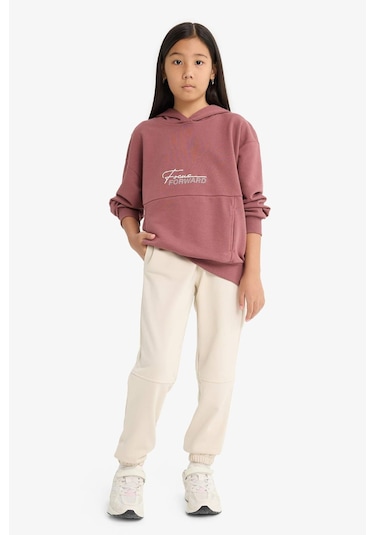 Defacto Kız Çocuk Beli Lastikli Jogger Eşofman Altı F0389a825aubg74 Bej