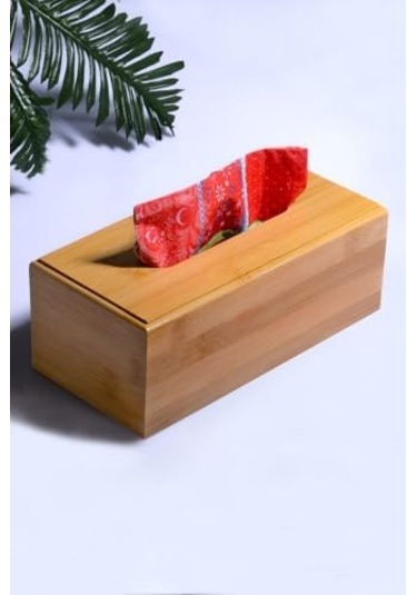 Bambu Kağıt Peçetelik - Bambu Kağıt Mendil Kutusu - Minimalist Bambu 22 X 19 -