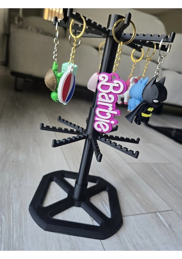 Anahtarlık Standı Renkli 2 Katlı Dönen/takı Organizer