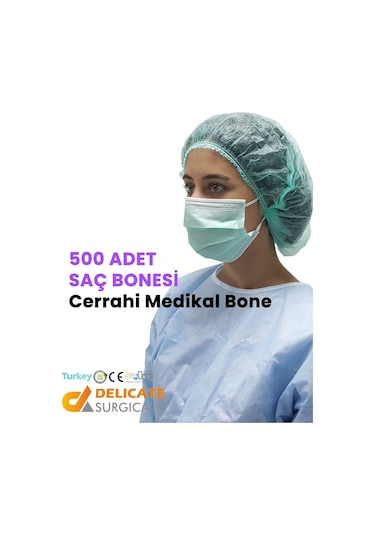 Cerrahi Saç Bonesi Tek Kullanımlık Bone 500 Adet
