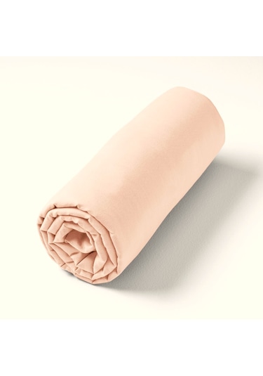 Maki Home Pamuklu Ekru 90x190 Tek Kişilik Lastikli Çarşaf Seti