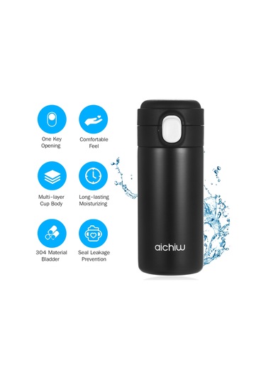 Kosona 304 Çelik Siyah 300ml Evrensel Kullanimlı Vakuum Isı Saklama Termos Bardak Aı-d97 Diğer