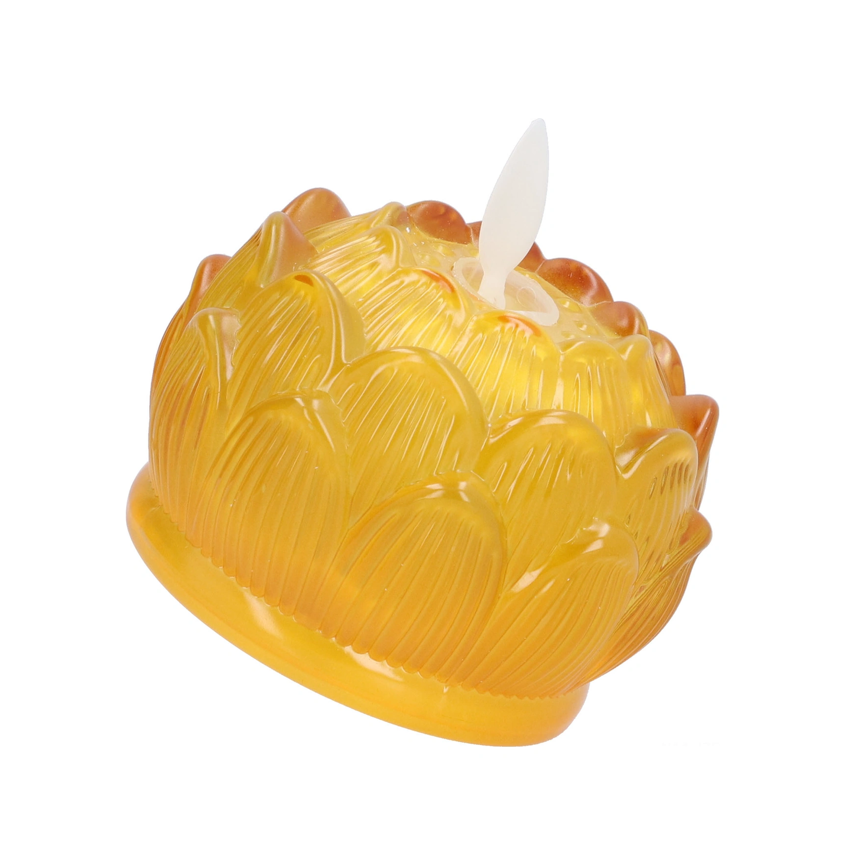 Geeroyoo Mavi Simülasyon Cam Led Lotus Aydınlatma, Buhara Stili Ev Dekorasyonu, Ofis, Otel, Çay Evi İçin Kullanıma Uygun, Sarı Işık, Pil Gerekli Pil Dahil Değil Diğer