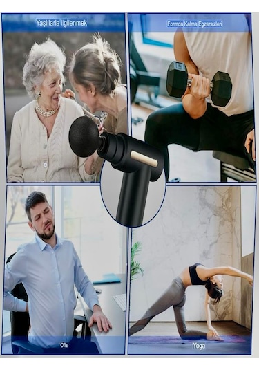 Am0g6 4 Yedek Kafa 6 Kademe Elektrikli Kas Masajı Vurmalı Masaj A Siyah