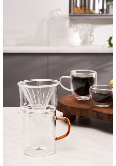 Karaca Draco Borosilikat Cam Kahve Demleme Ekipmanı 450 Ml Orange