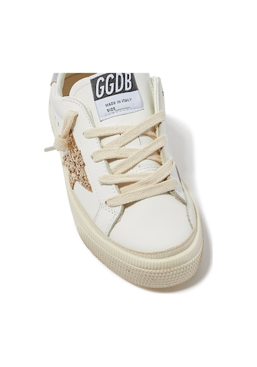 Golden Goose Çocuk Vintage Deri Sneaker Beyaz