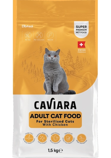 Caviara Somonlu Yetişkin Kısır Kedi Maması 1500 G
