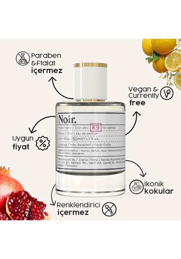 K9 Kadın Edp Parfüm 50 Ml 9% Amber - Çiçeksi