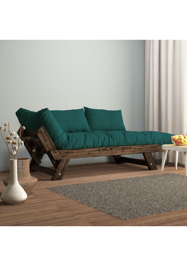 Woodesk Adalar Masif Ceviz-petrol Renk 2li Kanepe Cpt8116-210