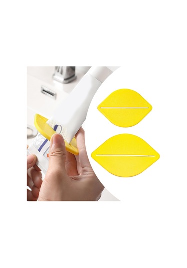 Suntek 2 Adet Diş Macunu Sıkma Klipsleri Tüp Yardımları Ev Sarı Diğer