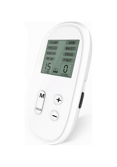 Hangfox "10 Seviye Masajlı Taşınabilir Kas Uyarıcı - Boyun, Bel, Bacak Ağrıları İçin" Beyaz