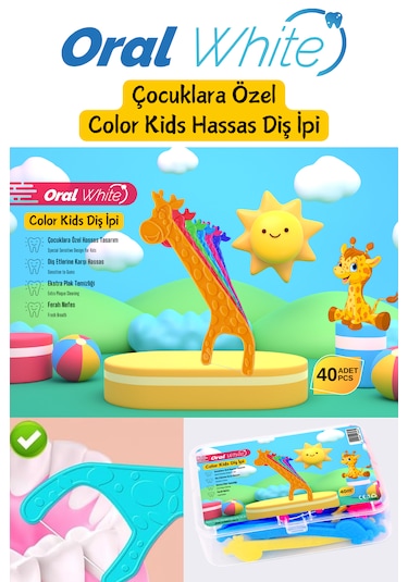 Oral White Color Kids Çocuklara Özel Hassas Diş İpi