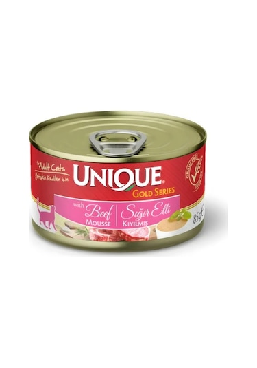 Unique Siğir Etli Kıyılmış Kedi Konserve Mama 85 Gr