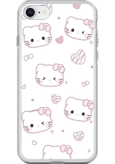 Apple Uyumlu iPhone 6s Plus Şeffaf Kılıf Hello Kitty Tasarımlı