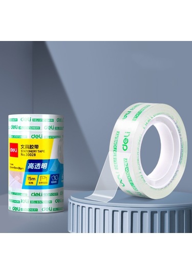 Deli Küçük Yüksek Viskozite Ofis Şeffaf Teyp Öğrenci Kırtasiye Kaseti, Size:6 Rolls Width 1.2cm X Length 15m Diğer