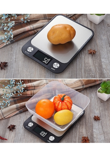 Sones Küçük Mutfak Gıda Ölçeği Paslanmaz Çelik Elektronik Mutfak Ölçeği 10kg/1g