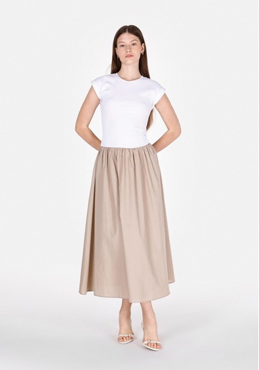 Colins Regular Fit Düz Kadın Beyaz Kısa Kol Elbise Cl1073569 Q1.v1 Ofw Beyaz