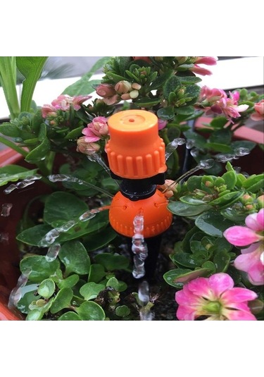 Tongxida Bahçe Otomatik Sprey Mikro Sulama Cihazı, 21cm Turuncu