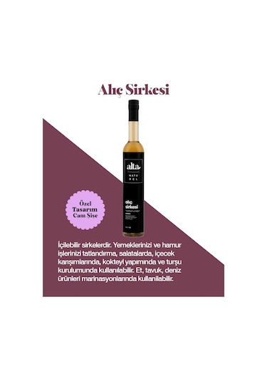 Alta Naturel Doğal Fermente Alıç Sirkesi 500 ML