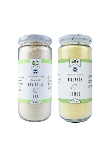 OG natural Organik İrmik ve Organik Tam Yulaf Unu Seti