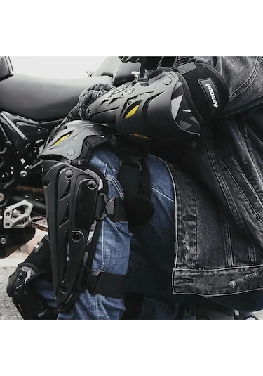 C1201 Motosiklet Mafsallı Dizlik Siyah