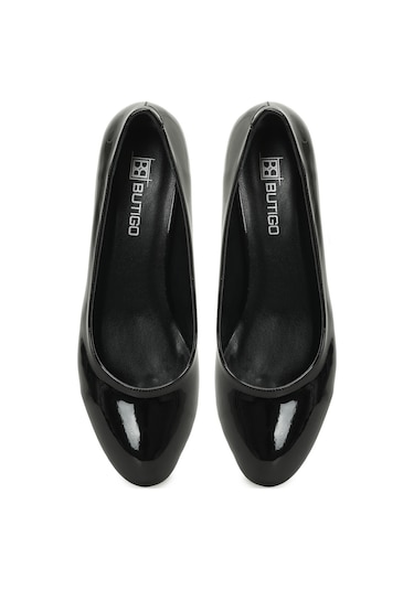 Butigo 25k-2043 5pr Parlak Sıyah Kadın Topuklu Ayakkabı 000000000102042812 Siyah