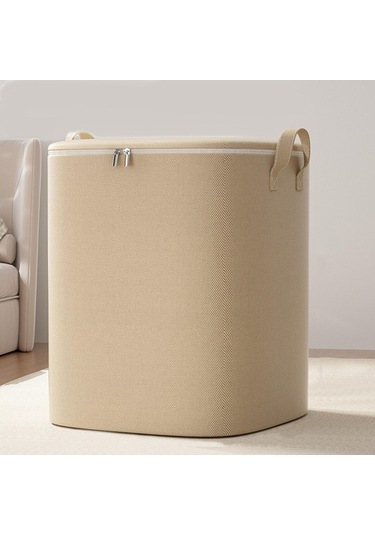 Pazly Tote Suntek Saklama Kutusu Katlanabilir Giysi Çantası Bej 180l-50x50x70cm Sl Diğer