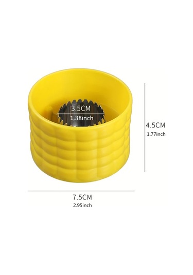 Gateesat Sarı Paslanmaz Çelik Mısır Ayıklayıcı - Ergonomik Mutfak Aleti, Pratik Mısır Temizleyici Sarı