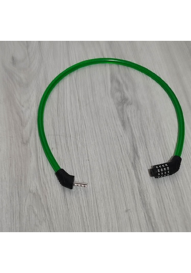 Hagiki Kalın Şifreli Bisiklet Kilidi 1cm Kalınlıkta 70cm Uzunlukta Çelik Yeşil