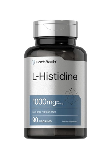 Horbaach L-histidine 1000mg 90 Capsules Non-gmo And Gluten Fr...
