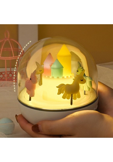 Shineyee Romantik Odalar İçin Fantezi Atlıkarınca Lambası - Yumuşak Işık, Dinlenme Ve Çocuklar İçin Gece Lambası Diğer