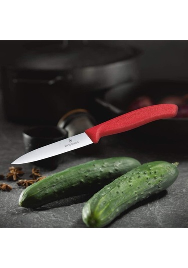 Victorinox Kırmızı Soyucu ve Bıçak Seti Kırmızı