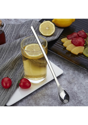 Sones Paslanmaz Çelik Uzun Saplı Kahve Karıştırma Kaşığı Dondurma Kaşığı