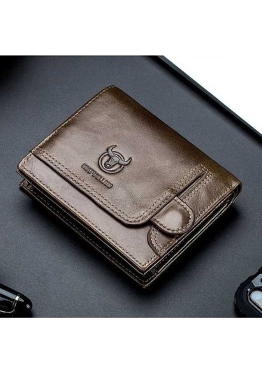 Createtech Kahverengi Bull Captain 037 Erkek Deri Cüzdan - Ehliyet & Para Bozukluğu Kahverengi