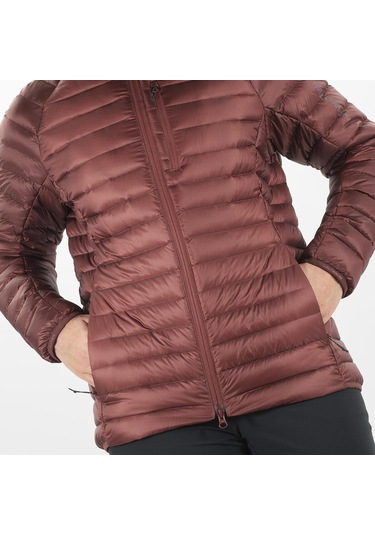 Salomon Elıxır Mıcro Down Kadın Outdoor Montu Rum Raısın Lc2300400 Bordo