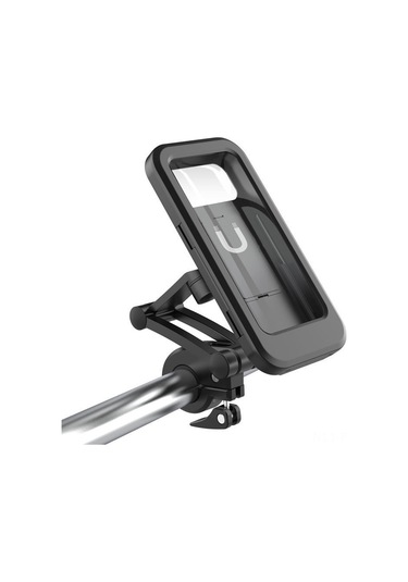 Padalink Bisiklet Ve Motosiklet İçin Yağmur Geçirmez Ayarlanabilir Telefon Tutucu - Büyük Boy, Kolay Kurulum Siyah